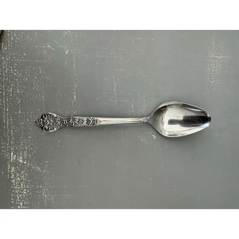 Set of 4 MSI Japan VERSAILLES Stainless Place Spoons Floral Vintage